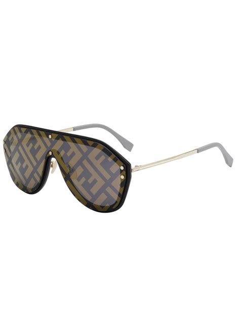 fendi men's ff shield sunglasses